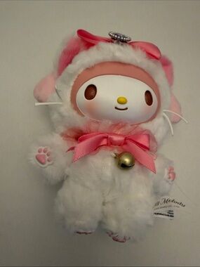 Sanrio My Melody Cat Plush - White and Pink Accents